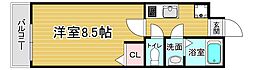 京福電気鉄道北野線 龍安寺駅 徒歩3分の賃貸マンション 1階1Kの間取り