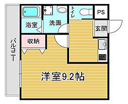 阪急京都本線 西京極駅 徒歩13分の賃貸マンション 1階1Kの間取り