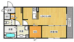 京阪石山坂本線 近江神宮前駅 徒歩13分の賃貸アパート 2階1LDKの間取り
