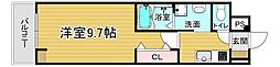 オーサム ヴィレッジ 京都桂 1Kの間取図画像