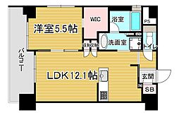 ファインレジデンス京都五条通 1LDKの間取図画像
