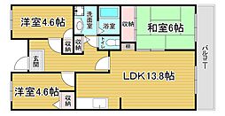 レオパルド 3LDKの間取図画像