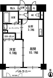 シビックコート苗穂駅前 1LDKの間取図画像