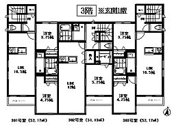 御殿山ニュービラ 2LDKの間取図画像