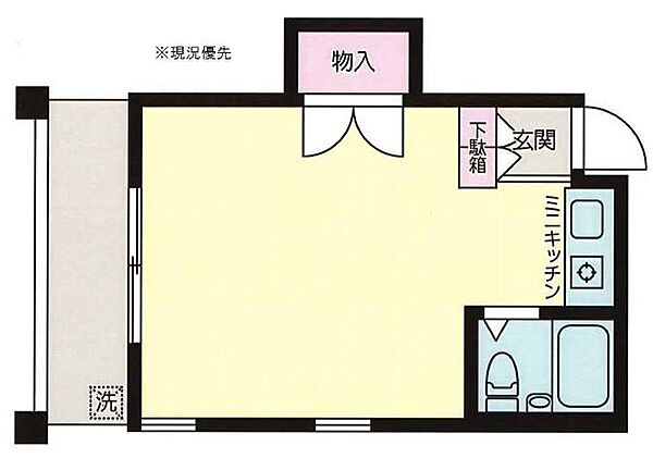 メゾンハイブリッジ 101｜神奈川県横浜市神奈川区片倉2丁目(賃貸アパート1R・1階・21.00㎡)の写真 その2