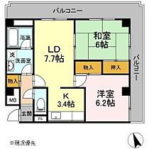 ベルヴェデーレ仲町台 501 ｜ 神奈川県横浜市都筑区仲町台1丁目（賃貸マンション2LDK・5階・55.45㎡） その2