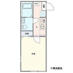 ラフィーネ・パーク岸根公園 1Kの間取図画像