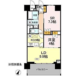 リーラ横浜川和町 1SLDKの間取図画像