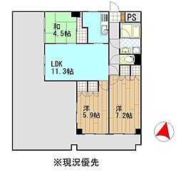 ヒューゲル新横浜北 3LDKの間取図画像