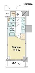 ドゥーエ新横浜 1Kの間取図画像