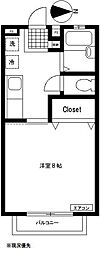 サニーコート 1Kの間取図画像