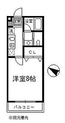 ハックベリー.F 1Kの間取図画像