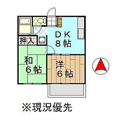 ヴィラージュ.ニッパ 2DKの間取図画像