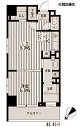 HF新横浜レジデンス 1LDKの間取図画像