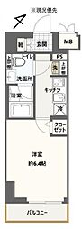 CRESTTAPP新横浜 1Kの間取図画像