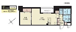 Splendide新横浜 1LDKの間取図画像