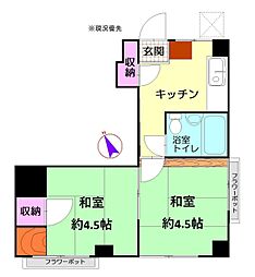 プラスビル 2Kの間取図画像