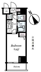 トーシンフェニックス新横濱イクシール 1Kの間取図画像