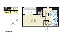 Splendide新横浜 1Kの間取図画像