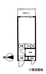 サンライク綱島 ワンルームの間取図画像