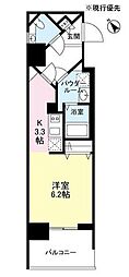 グロースメゾン新横浜 1Kの間取図画像
