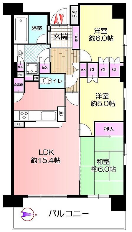 3LDK 間取り