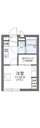 レオパレス創 1Kの間取図画像