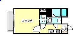 フォレスターナ 1Kの間取図画像