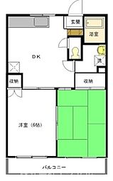 KS中央マンション 2DKの間取図画像
