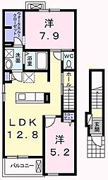ルミエール 2LDKの間取図画像