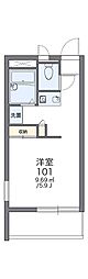 レオパレスさいわい 1Kの間取図画像