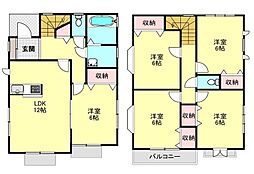 JR南武線 谷保駅 徒歩15分の賃貸一戸建て 5LDKの間取り