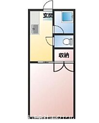 京王線 平山城址公園駅 徒歩7分の賃貸アパート 1階1Kの間取り