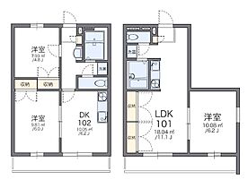 東京都八王子市石川町（賃貸アパート1LDK・1階・36.43㎡） その2