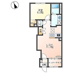 JR中央本線 八王子駅 バス28分 新川口下車 徒歩5分の賃貸アパート 1階1LDKの間取り