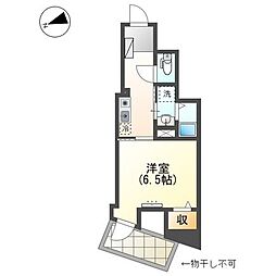 京王線 京王八王子駅 徒歩6分の賃貸マンション 3階1Kの間取り