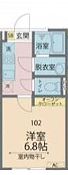 JR中央本線 西八王子駅 徒歩11分の賃貸アパート 2階1Kの間取り