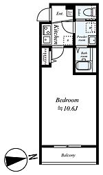 JR五日市線 拝島駅 徒歩7分の賃貸アパート 1階1Kの間取り
