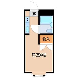 JR中央本線 西八王子駅 徒歩11分の賃貸マンション 1階1Kの間取り