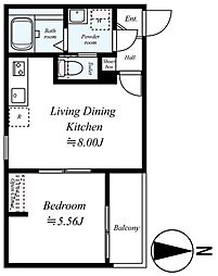 JR相模線 上溝駅 徒歩7分の賃貸アパート 3階1LDKの間取り