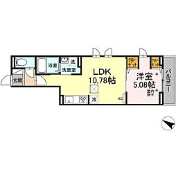 シャルマンY 1LDKの間取図画像