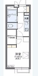 レオパレス歩 1Kの間取図画像