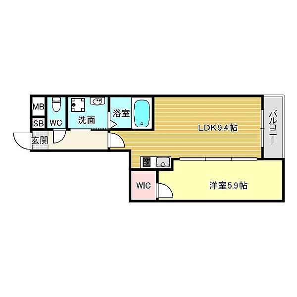 ウェルスクエア西宮北口 ｜兵庫県西宮市大畑町(賃貸マンション1LDK・3階・34.84㎡)の写真 その2