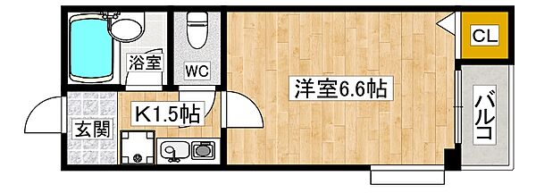 アリアーレ愛宕山 ｜兵庫県西宮市愛宕山(賃貸マンション1K・3階・19.03㎡)の写真 その2