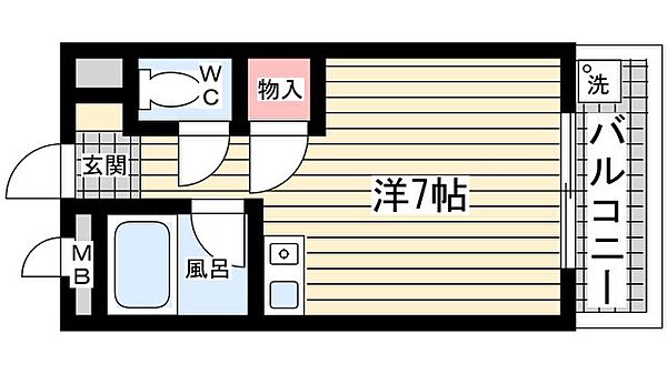 せせらぎフラット ｜兵庫県西宮市甲子園口北町(賃貸アパート1R・1階・18.90㎡)の写真 その2