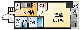 エスリード西宮北口第2  ｜ 兵庫県西宮市深津町（賃貸マンション1K・6階・22.29㎡） その2