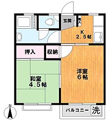都営三田線 板橋本町駅 徒歩7分の賃貸マンション 3階2Kの間取り