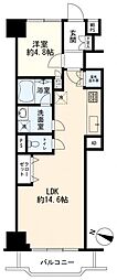 ニックハイム中目黒 1LDKの間取図画像