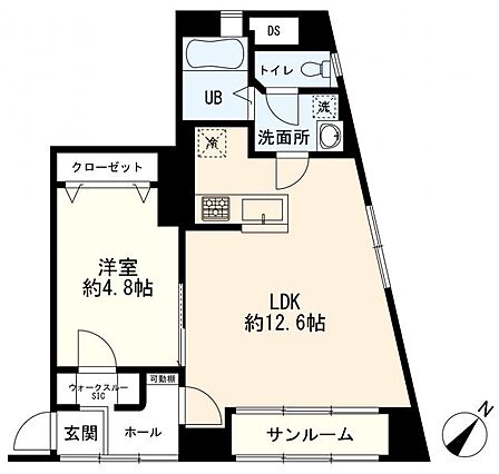 1LDK 間取り