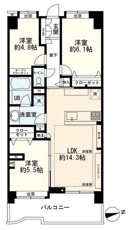 間取図　3LDK